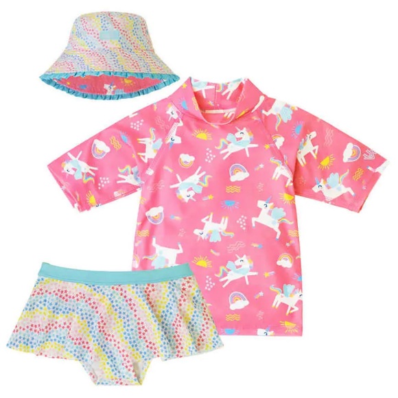 UV Skinz Kids 3-piece Swim Set, Unicorn - Picture 1 of 10